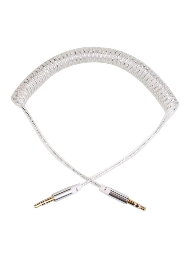 AUX Spring Cable Jack Silver