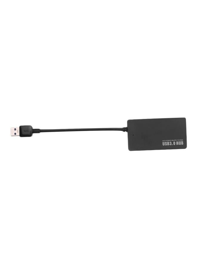 ماركة غير محددة - محول وموزع عالي السرعة بمنفذ USB مزود بعدد 4 منافذ USB 3.0 أسود - Image 1