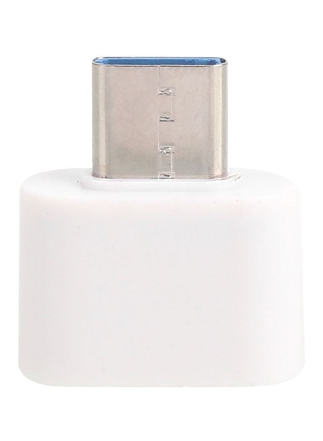 ماركة غير محددة محول من Type C إلى USB OTG أبيض 
