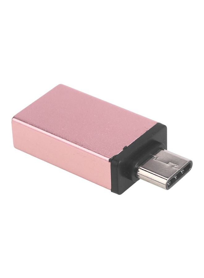 ماركة غير محددة محول OTG من منفذ USB إلى منفذ Type C ذهبي وردي 