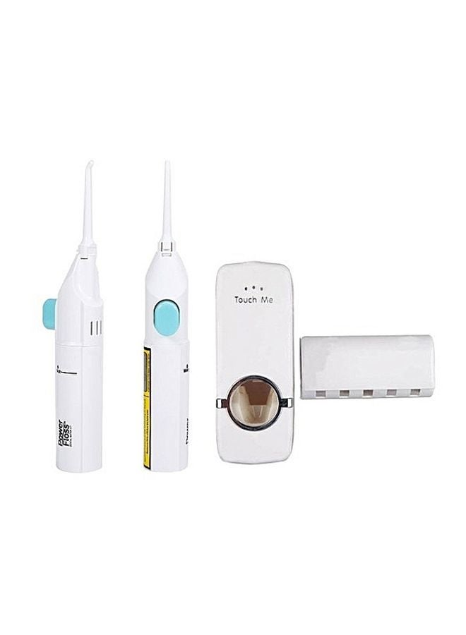 مجموعة أداة تنظيف ما بين الأسنان قوية لتنظيف الأسنان وخلالها كما تُنظف تقويم الأسنان ومكونة من 4 قطع أبيض - Image 1