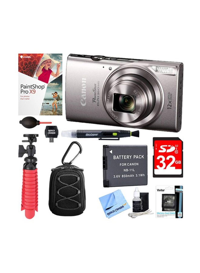 Canon - PowerShot ELPH 360 HS Digital Camera With Accessories - Image 1