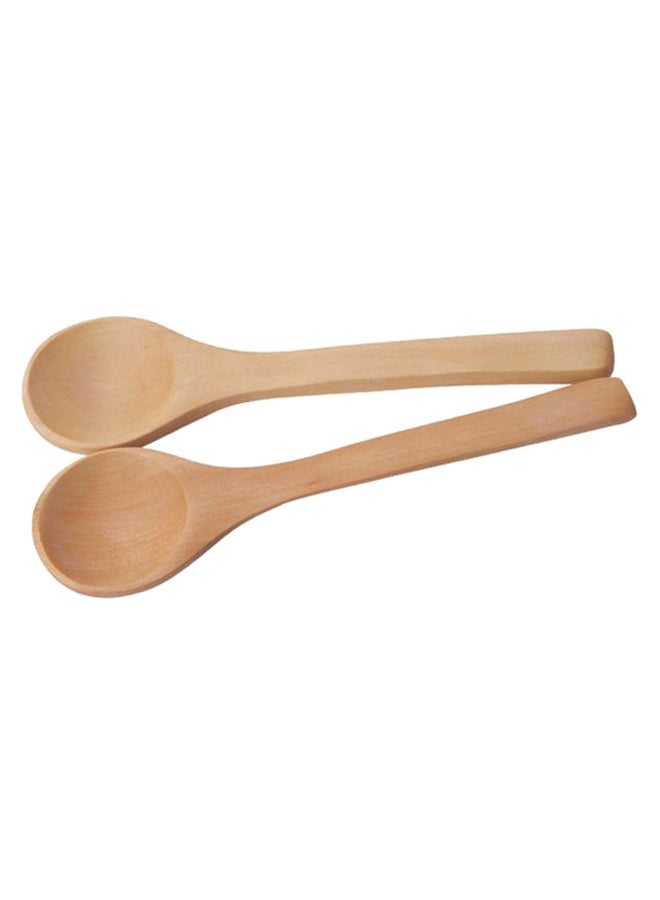 2-Piece Mini Spoon Set Beige 13 x 3cm 