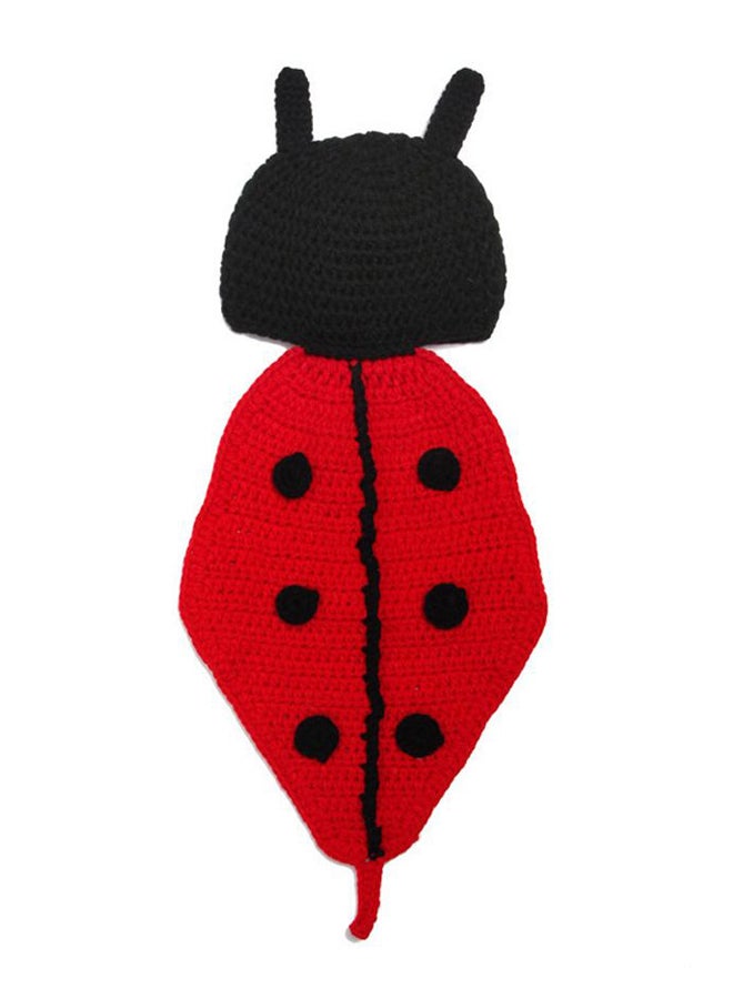 Newborn Baby Crochet Ladybug Photography Props Outfits Black/Red - Image 1