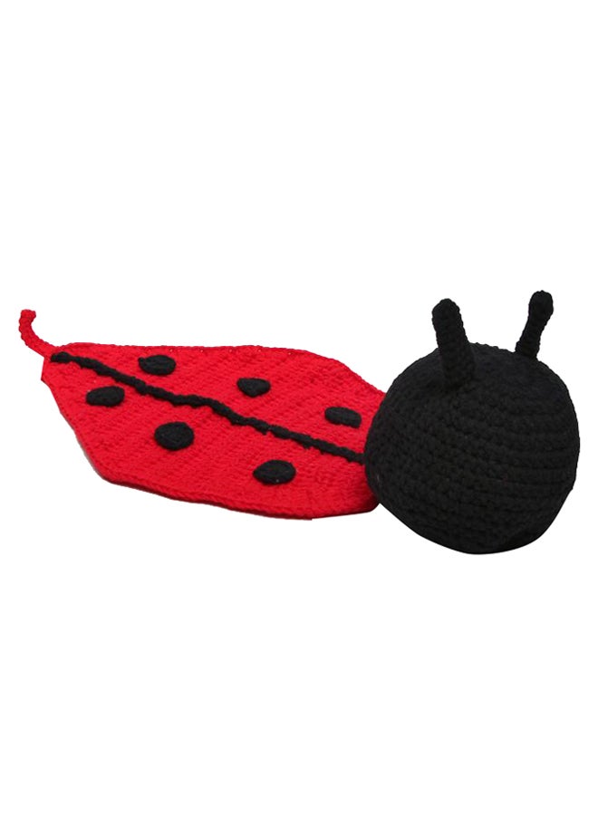 Newborn Baby Crochet Ladybug Photography Props Outfits Black/Red - Image 2