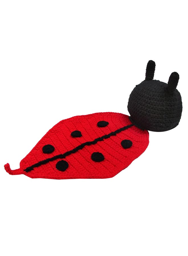 Newborn Baby Crochet Ladybug Photography Props Outfits Black/Red - Image 3