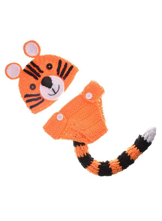 Newborn Baby Crochet Tiger Photography Props Outfits - Image 2