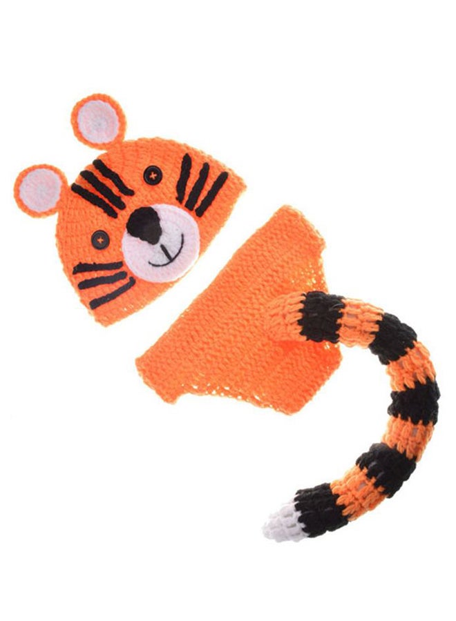 Newborn Baby Crochet Tiger Photography Props Outfits - Image 1