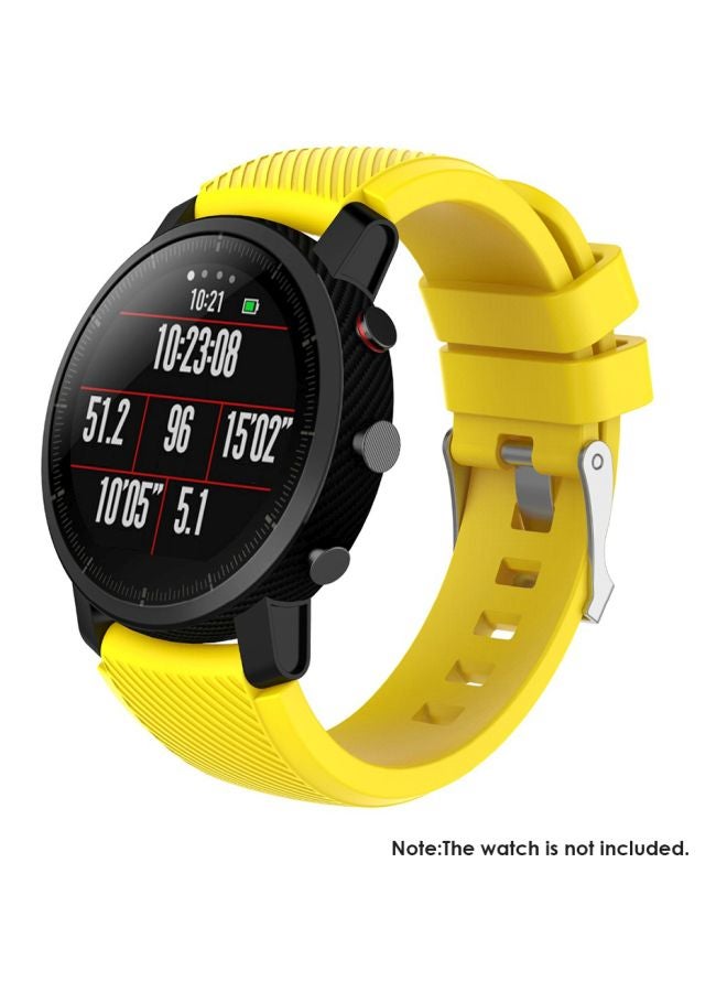 Replacement Band For Amazfit 2/2S 22 mm Yellow  - Image 3