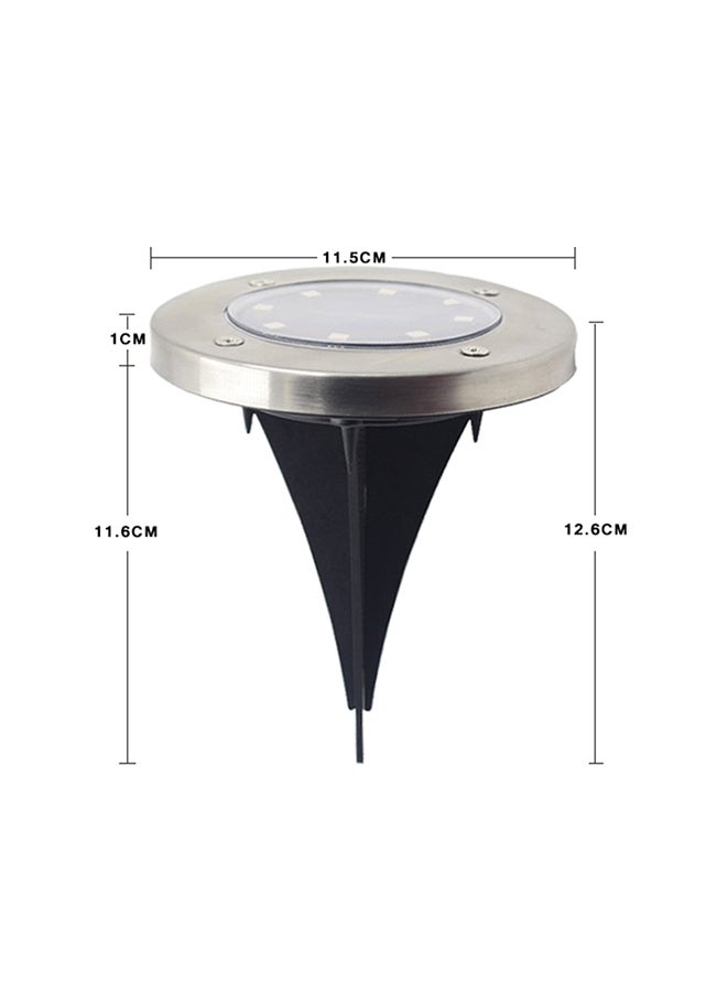 Generic - Pack Of 2 8-LED Solar Power In Ground Lamp Multicolour - Image 1