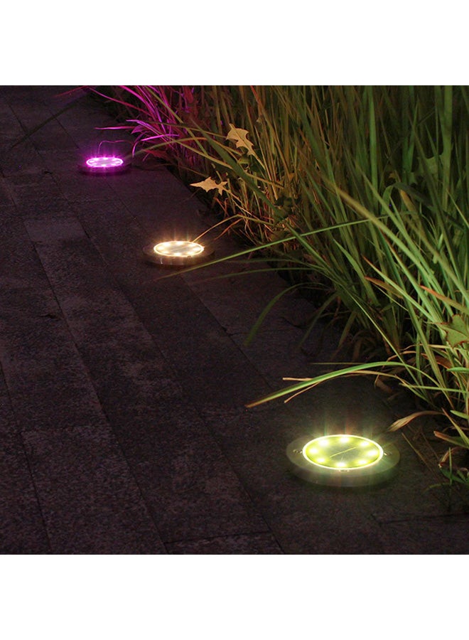 Generic - Pack Of 2 8-LED Solar Power In Ground Lamp Multicolour - Image 1