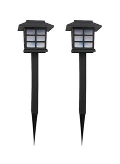 Generic 2-Piece Solar Powered Lawn Light Black  - Image 1