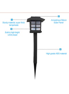Generic 2-Piece Solar Powered Lawn Light Black  - Image 2