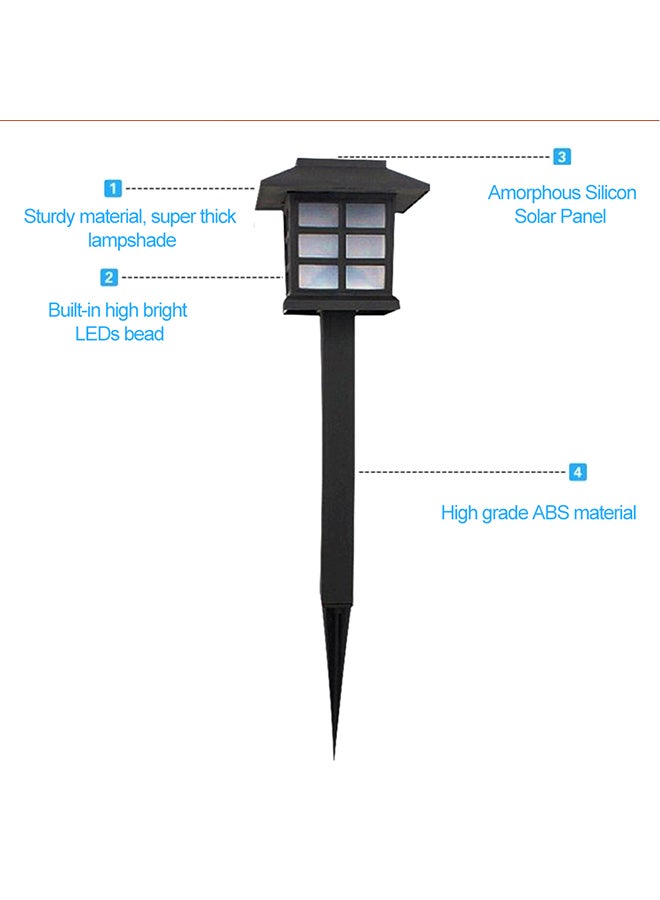 Generic 2-Piece Solar Powered Lawn Light Black  - Image 2