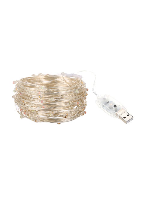 100-LED Sound Activated Music String Lights Gold 10meter