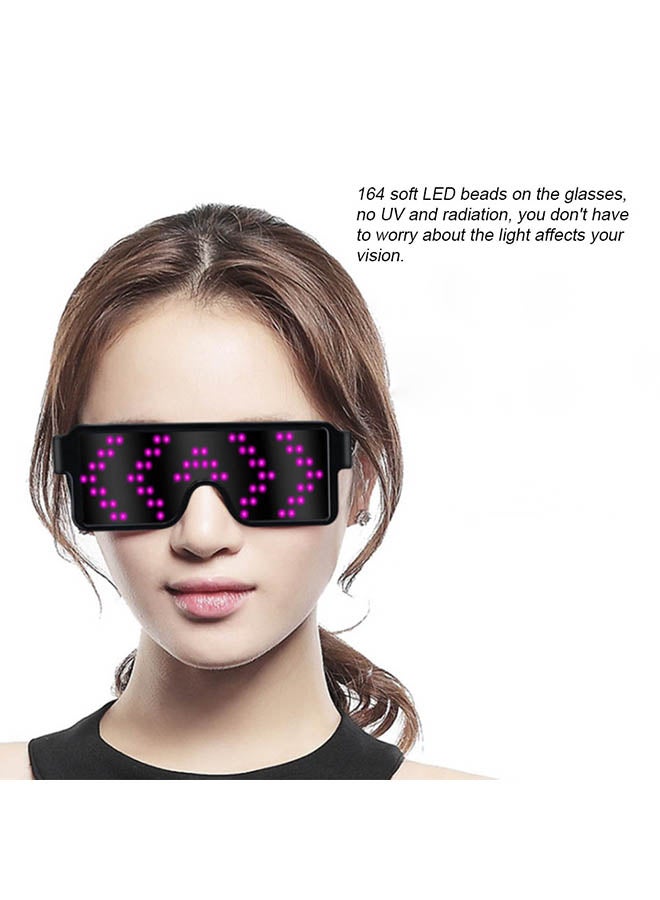 نظارات بإضاءة LED مناسبة للحفلات أسود  - Image 4