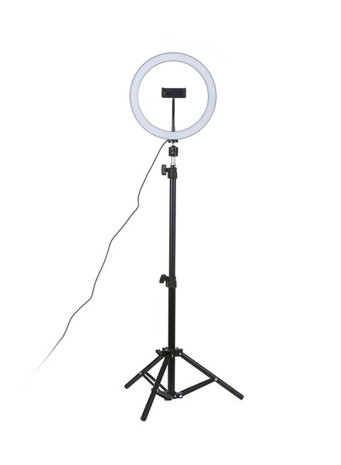 LED Selfie Camera Lamp With Telescopic Tripod Multicolour
