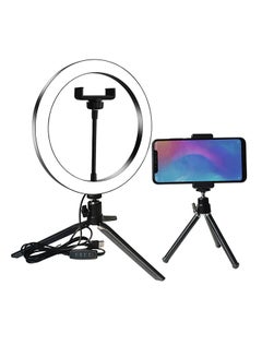 LED Selfie Camera Lamp With Mini Tripod Multicolour