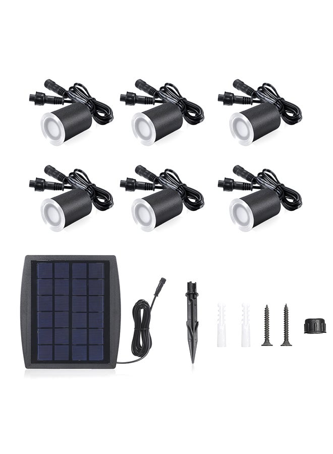 6 Piece Solar LED Light Black 0.718kg - Image 1