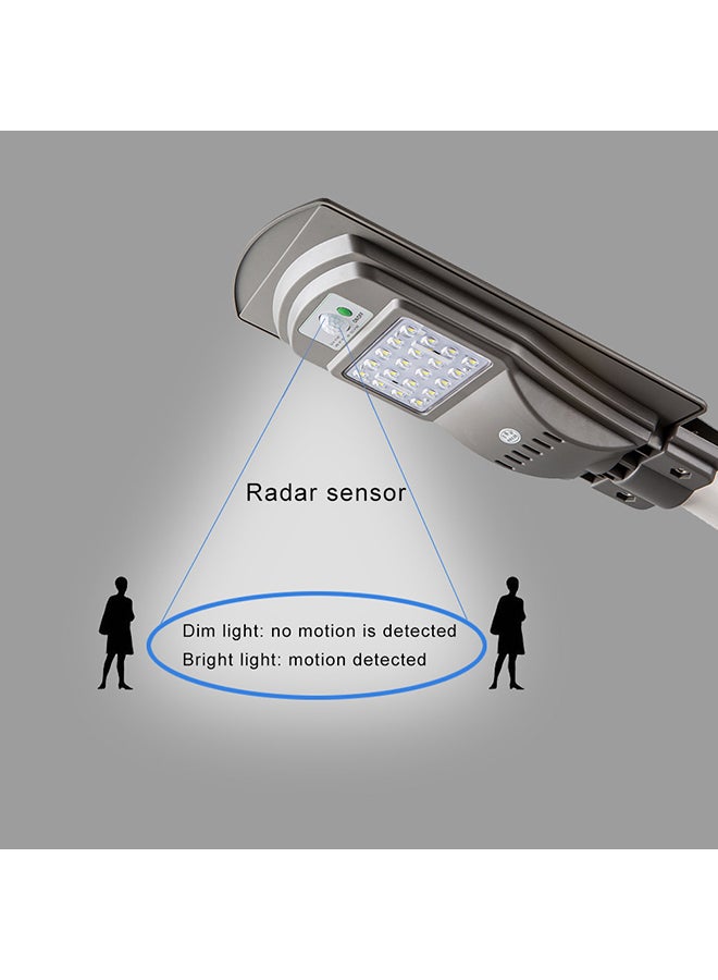مصباح LED جداري يعمل بالطاقة الشمسية رمادي  - Image 2