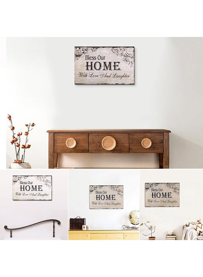Bless Our Home Wooden Wall Hanging Beige Standard  - Image 3