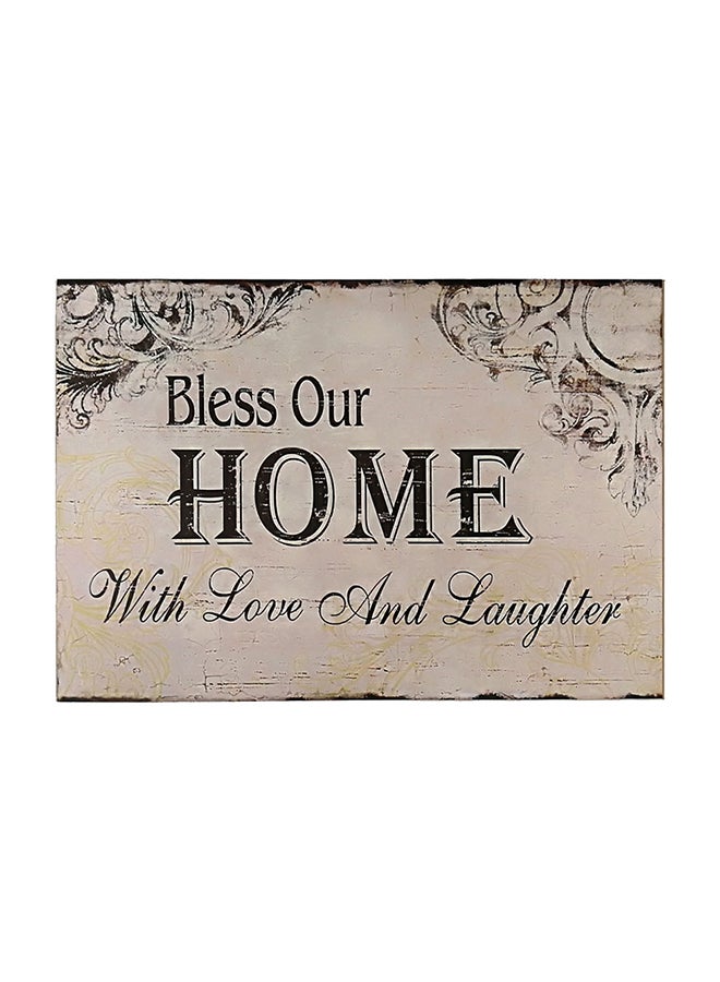 Bless Our Home Wooden Wall Hanging Beige Standard  - Image 1