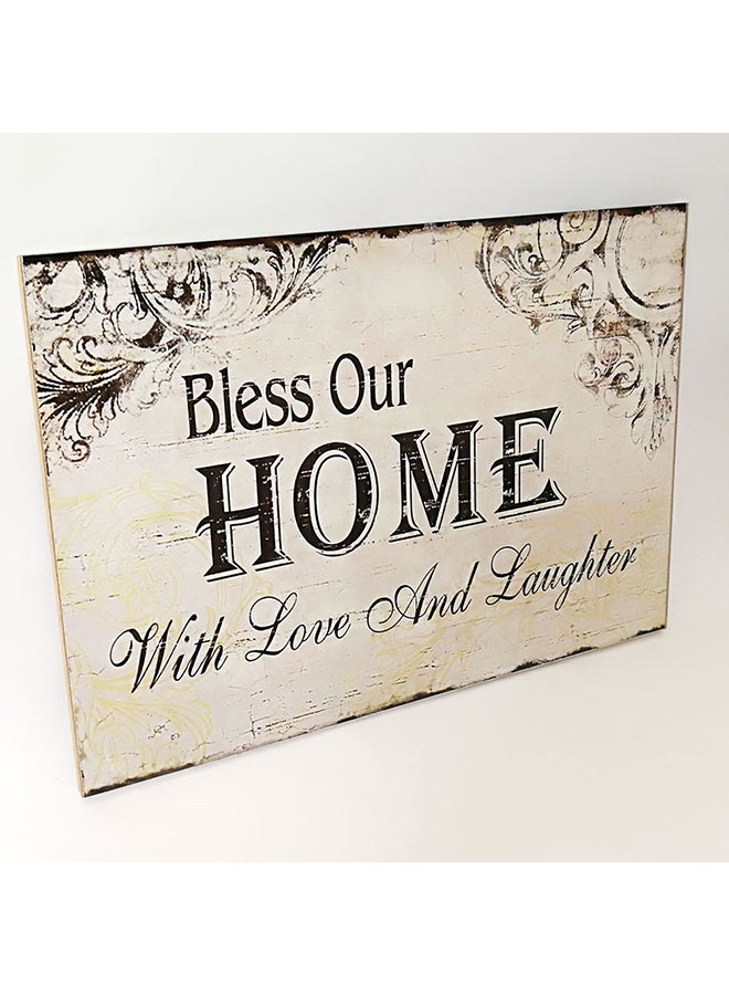 Bless Our Home Wooden Wall Hanging Beige Standard  - Image 2