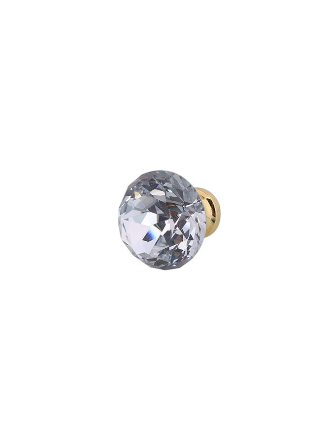Rounded Crystal Cabinet Knob Clear
