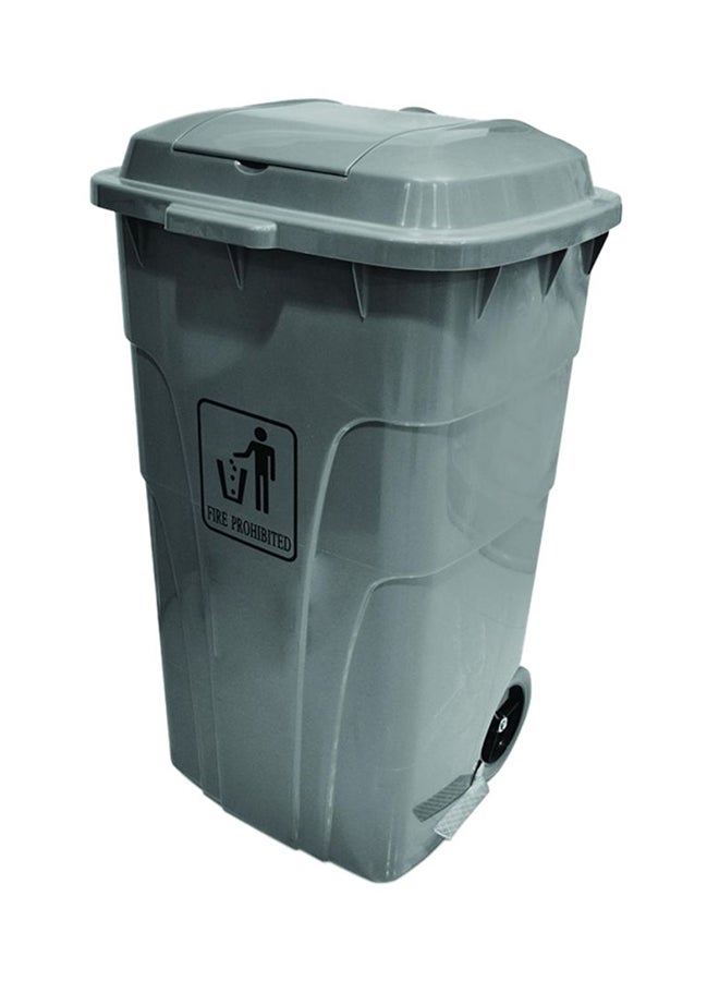 AKC Plastic Trash Bin WIth Pedal Grey 240Liters 