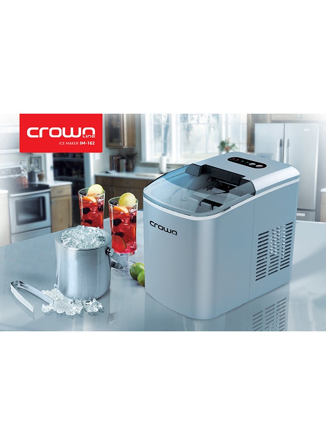 Crownline - Portable Instant Ice Maker 2.1 L 120.0 W IM-162 Grey - Image 1