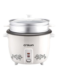Crownline Rice Cooker With Steamer 1.8 L 400.0 W RC-169 White  - Image 1