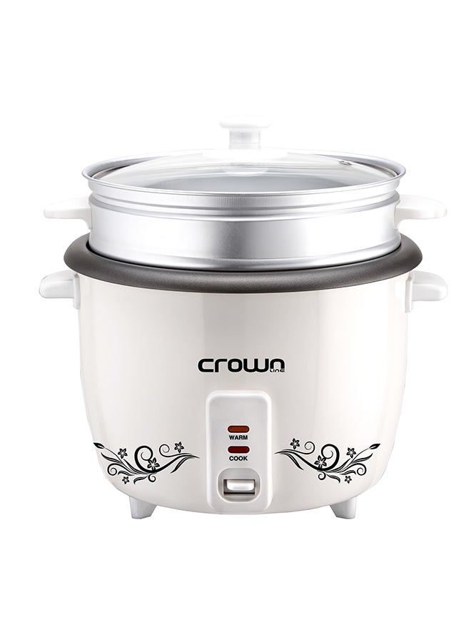 كراون لاين مجموعة جهاز طهي الأرز مع وعاء طهي بالبخار مكونة من 3 قطع 2.8 L 1000.0 W RC-169 أبيض - Image 1