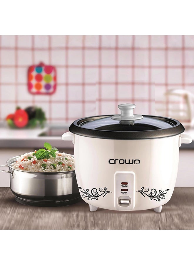 كراون لاين مجموعة جهاز طهي الأرز مع وعاء طهي بالبخار مكونة من 3 قطع 2.8 L 1000.0 W RC-169 أبيض - Image 3