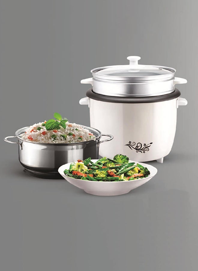 كراون لاين مجموعة جهاز طهي الأرز مع وعاء طهي بالبخار مكونة من 3 قطع 2.8 L 1000.0 W RC-169 أبيض - Image 4