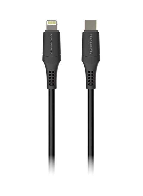 Type-C to Lightning Cable MIF Approved Connector Black