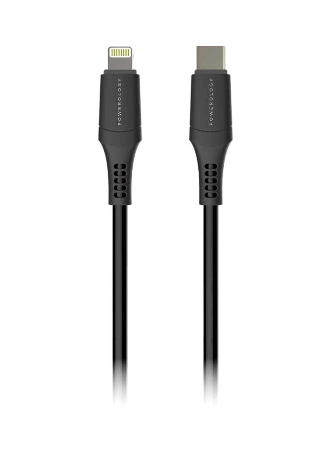 Type-C to Lightning Cable MIF Approved Connector Black