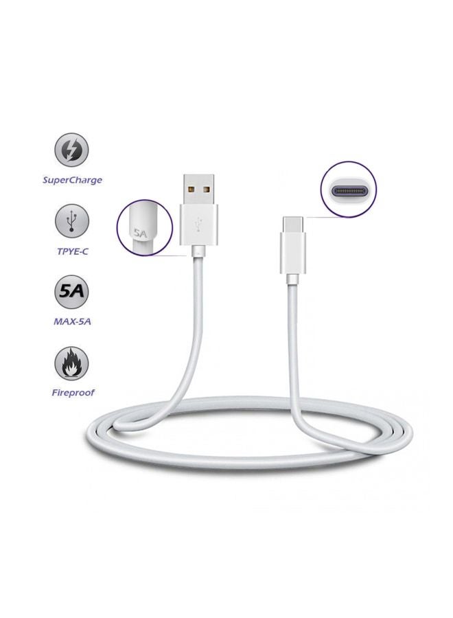 LW USB Type-C Data Sync Charging Cable White - Image 5