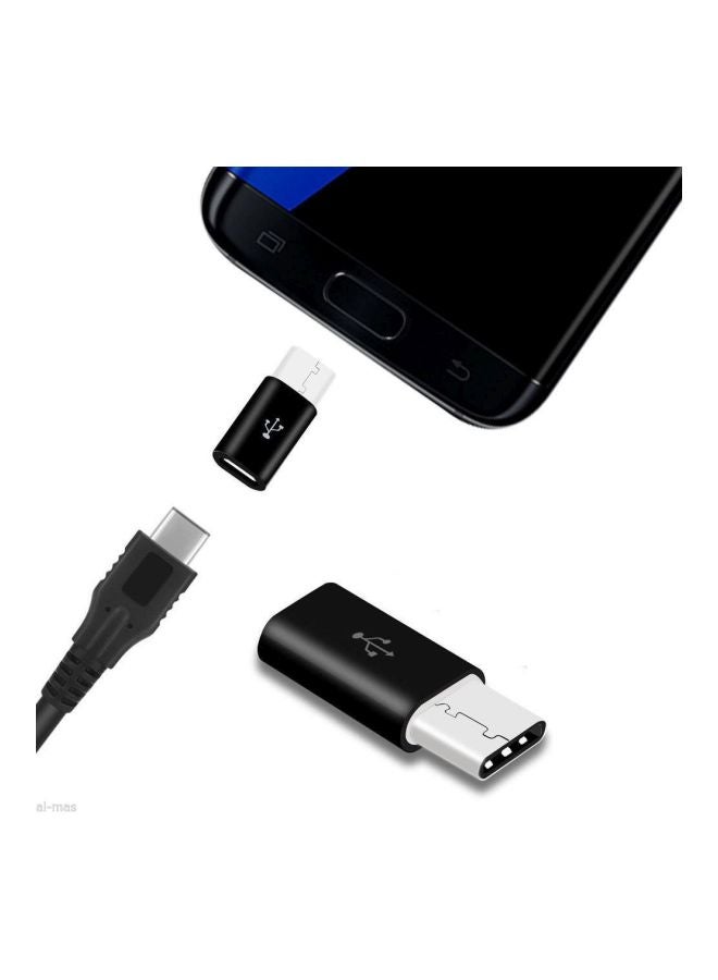 LW Micro USB To Type-C Adapter Black - Image 2