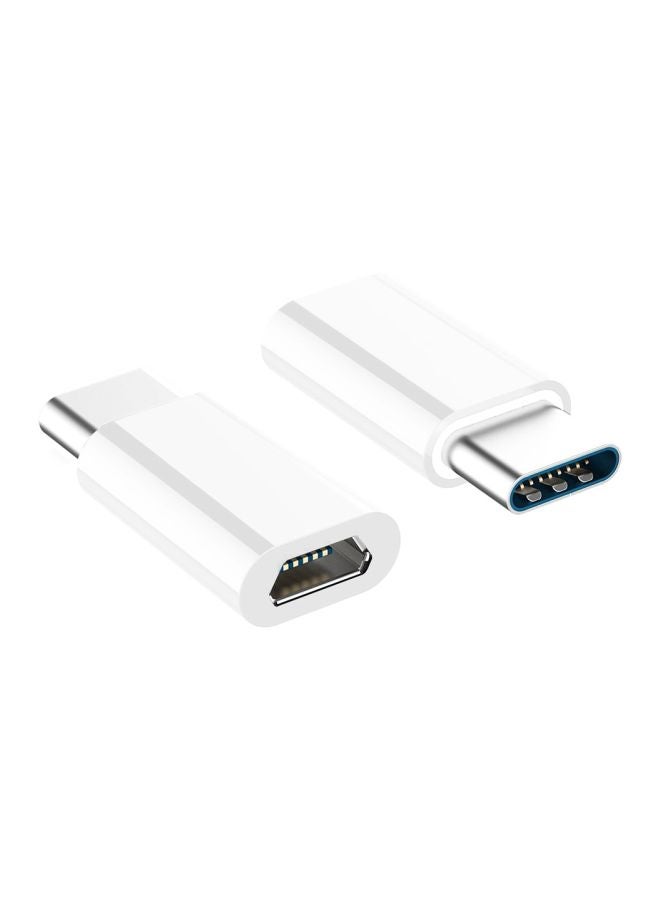 LW - Micro USB To Type-C Adapter White - Image 1