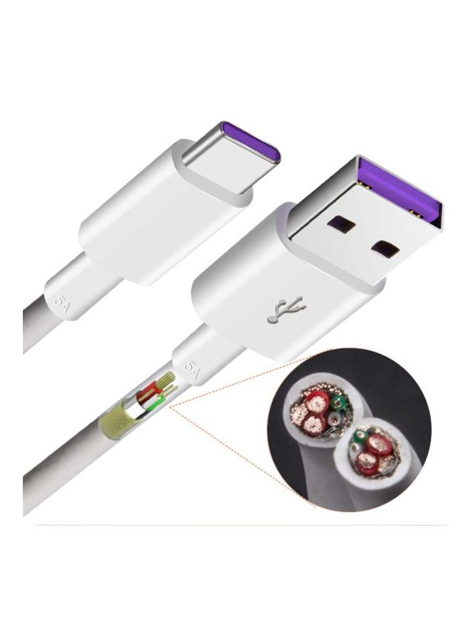 LW USB Data Cable For Huawei Mate 9/9 Pro/P10/P20/P20 Pro White - Image 3