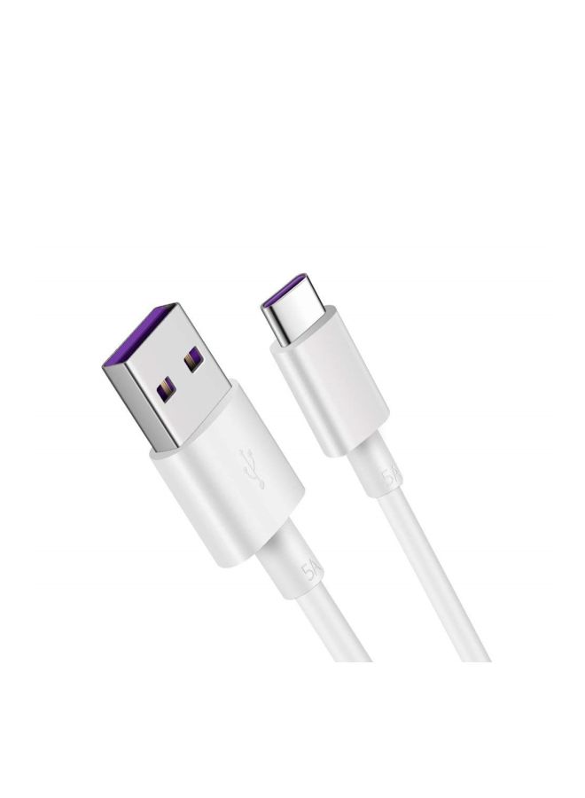 LW 2-Piece Type-C USB Data Sync Charging Cable For Huawei Mate 10/10 Pro/P20 Pro White - Image 2