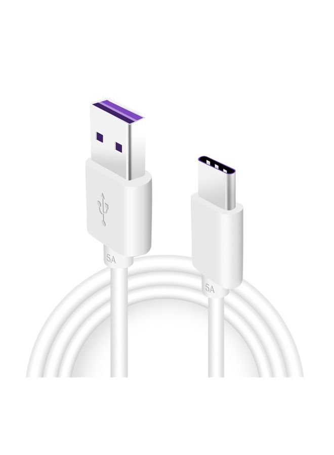 LW 2-Piece Type-C USB Data Sync Charging Cable For Huawei Mate 10/10 Pro/P20 Pro White - Image 3