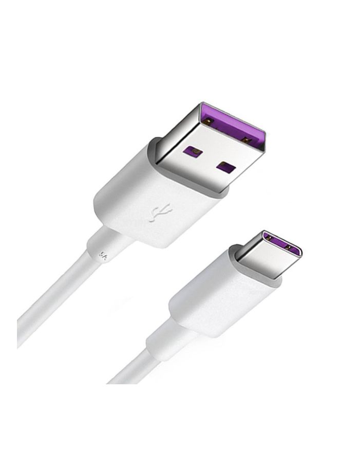 LW 2-Piece Type-C USB Data Sync Charging Cable For Huawei Mate 10/10 Pro/P20 Pro White - Image 4