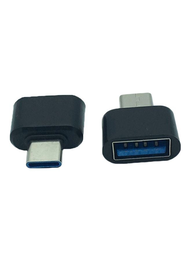 Type-C To USB OTG Adapter Mini Converter Black - v1564739011/N28851463A_1