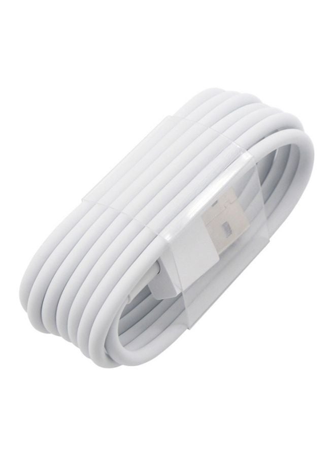 LW - 8 Pin USB Wall Charger And Cable For Apple iPhone/7/6/6s Plus/5/5s/5C/SE White - Image 1