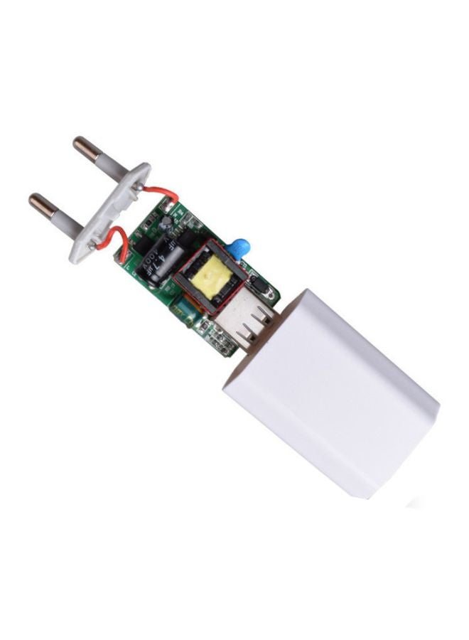 LW - 8 Pin USB Wall Charger And Cable For Apple iPhone/7/6/6s Plus/5/5s/5C/SE White - Image 1