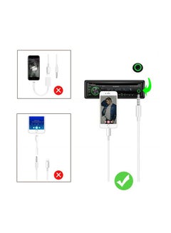 LW 3.5mm Male To Lightning Stereo Audio Aux Cable For Apple iPhone X/XS Max/XR/1/8 Plus/8 White  - Image 4