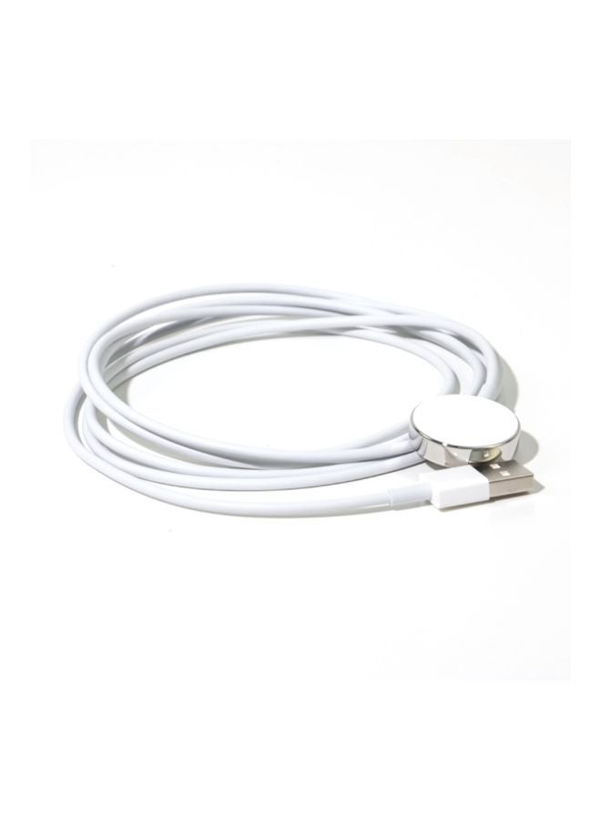 USB Magnetic Charging Cable For Apple Watch Series 1/2/3 38/42 mm White - Image 2