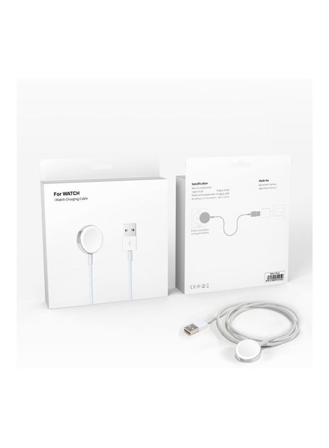 USB Magnetic Charging Cable For Apple Watch Series 1/2/3 38/42 mm White - Image 4
