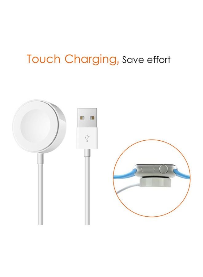 Generic - USB Magnetic Charging Cable For Apple Watch Series 1/2/3 38/42 mm White - Image 1